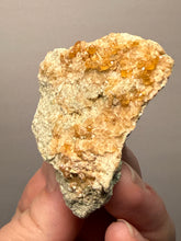 Load image into Gallery viewer, Hessonite Garnet Cluster on Matrix – Natural Collector Specimen from Pakistan | High-Grade Orange-Red Garnet Crystals