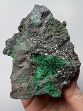 Load image into Gallery viewer, Brochantite Collector Mineral Specimen – Vivid Green Copper Crystals from Morocco