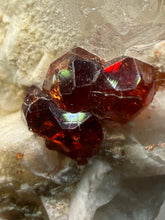 Load image into Gallery viewer, High-Grade Naturally Faceted Red Spessartine Garnet on Matrix — Skardu, Pakistan