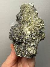 Load image into Gallery viewer, 4.8” New Find: Huanzala Mine Peru Sphalerite + Chalcopyrite + Apatite + Calcite + Quartz | Collector Display Specimen