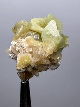 Load image into Gallery viewer, High-Grade Green Heulandite on Peach Stilbite Crystal Cluster | Deccan Traps, Maharashtra, India | Collector Mineral Specimen