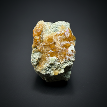 Load image into Gallery viewer, Hessonite Garnet Cluster on Matrix – Natural Collector Specimen from Pakistan | High-Grade Orange-Red Garnet Crystals