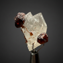 Load image into Gallery viewer, High-Grade Naturally Faceted Red Spessartine Garnet on Matrix — Skardu, Pakistan