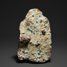 Load image into Gallery viewer, Rare Electric Blue Pentagonite & Cavansite on Druzy Matrix | Collector Mineral Specimen | Wagholi Quarry, India