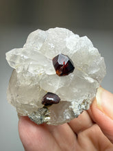 Load image into Gallery viewer, High-Grade Naturally Faceted Red Spessartine Garnet on Matrix — Skardu, Pakistan