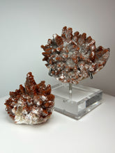 Load image into Gallery viewer, Red Phantom Pagoda Tower Calcite from Hubei Province, China • High Grade High Shine • Stand Included • Mineral Collector’s Showpiece