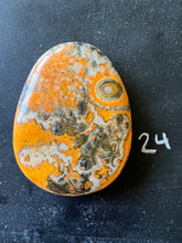 Load image into Gallery viewer, Bumblebee Jasper Agate Palm Stone from West Java, Indonesia • AAA High Grade
