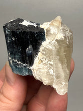 Load image into Gallery viewer, Blue Cap Tourmaline on Quartz Specimen – Pakistan