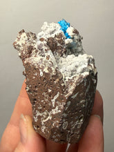 Load image into Gallery viewer, Rare Electric Blue Cavansite on Druzy Matrix – Collector Mineral Specimen | India