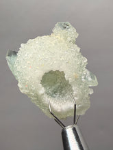 Load image into Gallery viewer, Luminous Mint Apophyllite with Glittering Druzy Sugar Quartz – India