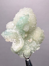 Load image into Gallery viewer, Luminous Mint Apophyllite with Glittering Druzy Sugar Quartz – India