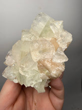 Load image into Gallery viewer, High-Grade Light Green Apophyllite on Pink Stilbite Zeolite | Indian Collector Mineral Specimen