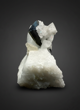 Load image into Gallery viewer, Dark Green Cap Stak Nala Tourmaline on Cleavelandite Matrix – Haramosh Mountains, Pakistan