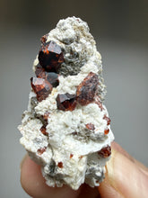 Load image into Gallery viewer, High-Grade Naturally Faceted Red Spessartine Garnet on Matrix — Skardu, Pakistan