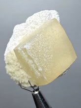 Load image into Gallery viewer, Rare Druzy Golden “Diamond” Calcite on Zeolite Matrix — Maharashtra, India | Collector Cabinet Specimen