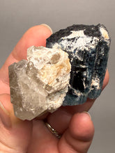 Load image into Gallery viewer, Blue Cap Tourmaline on Quartz Specimen – Pakistan
