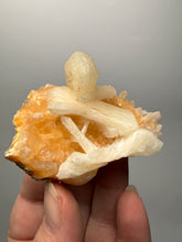 Load image into Gallery viewer, Orange Heulandite and Cream Stilbite Zeolite Cluster – India (Collector Mineral Specimen)