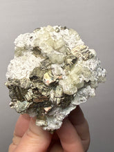 Load image into Gallery viewer, 2.9” New Find: Huanzala Mine Peru Sphalerite + Chalcopyrite + Apatite + Calcite + Quartz | Collector Display Specimen