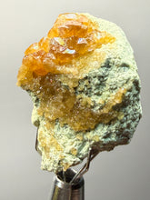 Load image into Gallery viewer, Hessonite Garnet Cluster on Matrix – Thumbnail Collector Specimen from Pakistan | High-Grade Orange-Red Garnet Crystals