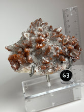 Load image into Gallery viewer, Red Phantom Pagoda Tower Calcite from Hubei Province, China • High Grade High Shine • Stand Included • Mineral Collector’s Showpiece