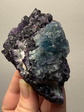 Load image into Gallery viewer, High-Grade Rare Purple-Green-Blue Cubic Fluorite | Cabinet Mineral Collector Specimen | Zhejiang Province, China