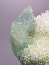 Load image into Gallery viewer, Luminous Mint Apophyllite with Glittering Druzy Sugar Quartz – India