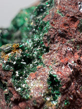 Load image into Gallery viewer, Brochantite Collector Mineral Specimen – Vivid Green Copper Crystals from Morocco