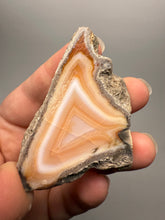 Load image into Gallery viewer, High-Grade Indonesian Sumatra Agate Pair – Vibrant Banded Chalcedony with Rich Color Zoning | Ethical Lapidary & Collector Display Specimens