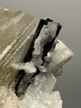 Load image into Gallery viewer, Green Cap Dark Green Stak Nala Tourmaline on Cleavelandite on Matrix – Haramosh Mountains, Pakistan