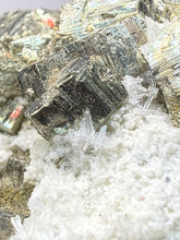 Load image into Gallery viewer, 2.9” New Find: Huanzala Mine Peru Sphalerite + Chalcopyrite + Apatite + Calcite + Quartz | Collector Display Specimen