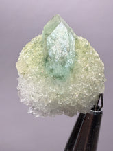 Load image into Gallery viewer, Luminous Mint Apophyllite with Glittering Druzy Sugar Quartz – India