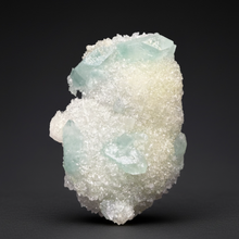 Load image into Gallery viewer, Luminous Mint Apophyllite with Glittering Druzy Sugar Quartz – India