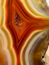 Load image into Gallery viewer, Polished Malawi Agate Half – High-Grade African Banded Agate Display Specimen