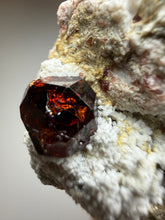 Load image into Gallery viewer, High-Grade Naturally Faceted Red Spessartine Garnet on Matrix — Skardu, Pakistan