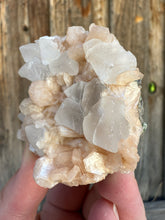 Load image into Gallery viewer, Storm Cloud Calcite on Orange Gemmy Heulandite Zeolite • Maharashtra, India