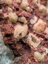 Load image into Gallery viewer, Luminous Mint Apophyllite with Glittering Druzy Sugar Quartz – India