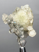 Load image into Gallery viewer, Druzy Apophyllite over Golden Calcite & Black Chalcedony Stalactites | Deccan Traps, Maharashtra, India