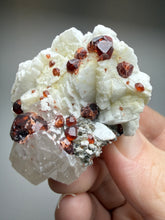 Load image into Gallery viewer, High-Grade Naturally Faceted Red Spessartine Garnet on Matrix — Skardu, Pakistan