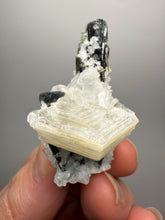 Load image into Gallery viewer, Blue and Dark Green Cap Stak Nala Tourmaline on Cleavelandite Matrix – Haramosh Mountains, Pakistan