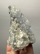 Load image into Gallery viewer, Druzy Chalcedony Stalactite with Druzy Clear Apophyllite & Optical Calcite | Maharashtra, India