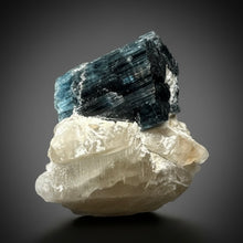 Load image into Gallery viewer, Blue Cap Tourmaline on Quartz Specimen – Pakistan