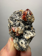 Load image into Gallery viewer, Naturally Faceted Zircon Crystal on Pegmatite–Biotite Matrix • Pakistan Mineral Specimen
