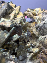 Load image into Gallery viewer, 3.3” New Find: Huanzala Mine Peru Sphalerite + Chalcopyrite + Apatite + Calcite + Quartz | Collector Display Specimen