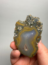 Load image into Gallery viewer, High-Grade Indonesian Sumatra Agate Pair – Vibrant Banded Chalcedony with Rich Color Zoning | Ethical Lapidary & Collector Display Specimens