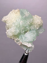 Load image into Gallery viewer, Luminous Mint Apophyllite with Glittering Druzy Sugar Quartz – India