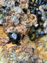 Load image into Gallery viewer, Gemmy Green Garnet on Matrix – Pakistan Collector Specimen