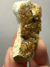 Load image into Gallery viewer, Hessonite Garnet Cluster on Matrix – Natural Collector Specimen from Pakistan | High-Grade Orange-Red Garnet Crystals