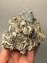 Load image into Gallery viewer, Premium Aquamarine with Mica on Matrix Collector Mineral Specimen – Nagar Valley, Pakistan