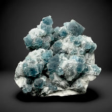 Load image into Gallery viewer, Premium Natural Blue Fluorite on Quartz Matrix
Collector Mineral Specimen – Inner Mongolia, China
Xianghualing Mine, Hunan Province, China