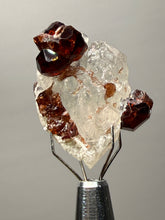 Load image into Gallery viewer, High-Grade Naturally Faceted Red Spessartine Garnet on Matrix — Skardu, Pakistan